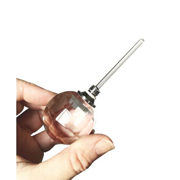 Crystal Perfume Bottle - Flat Round - Picture 7 of 11